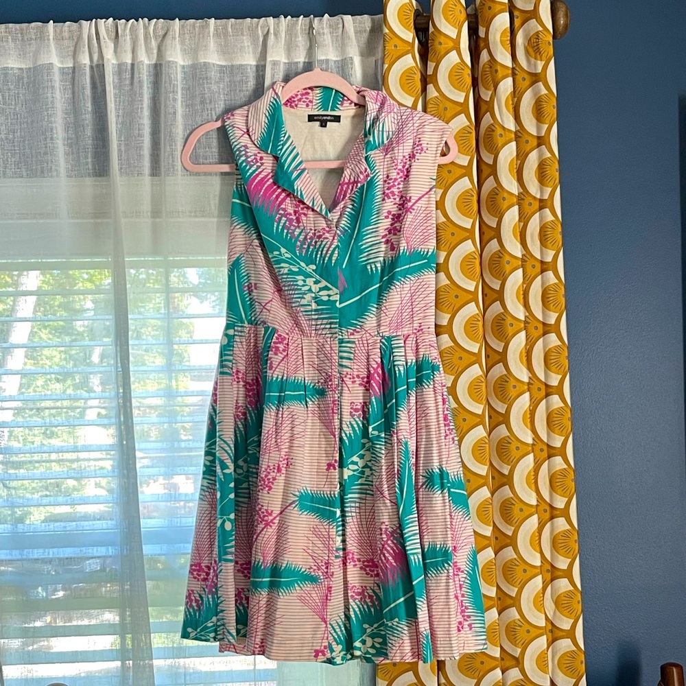 Modcloth Blue and Pink Dress